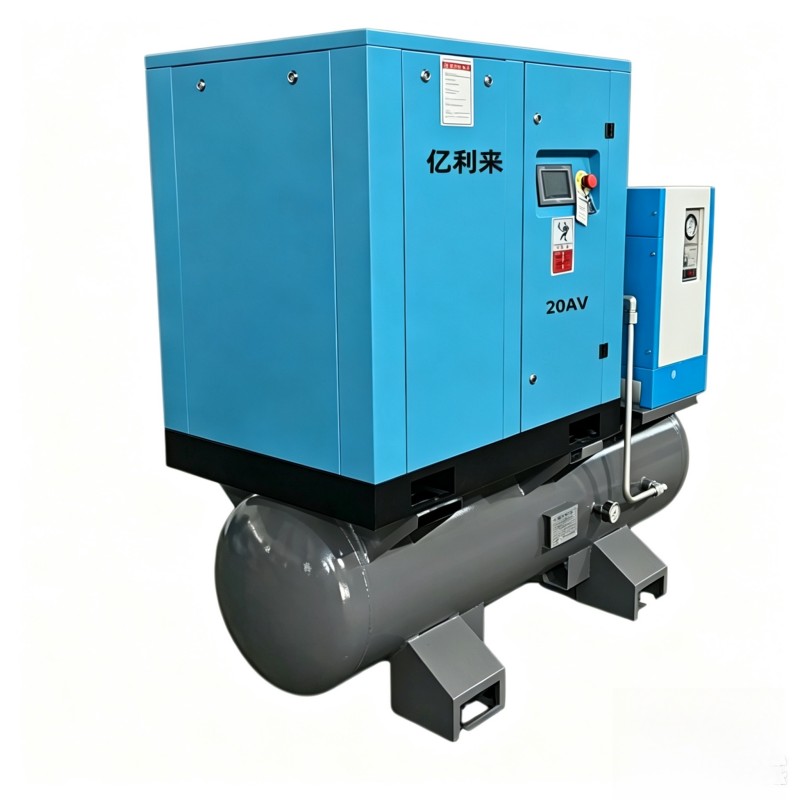 15 kW 4 in 1 kiinteänopeuksinen yksivaiheinen ilmakompressori
