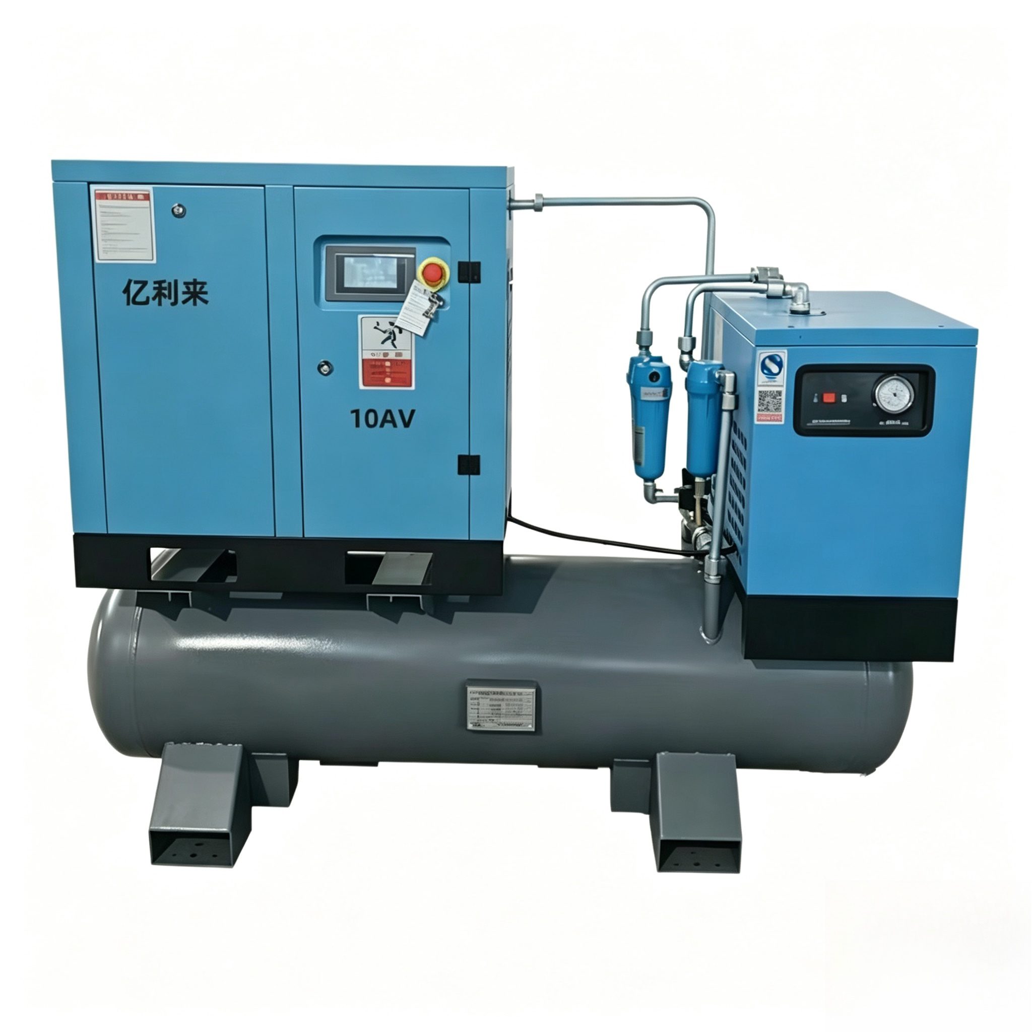 7,5 kW korkeapaineinen 4 in 1 kiinteänopeuksinen ilmakompressori